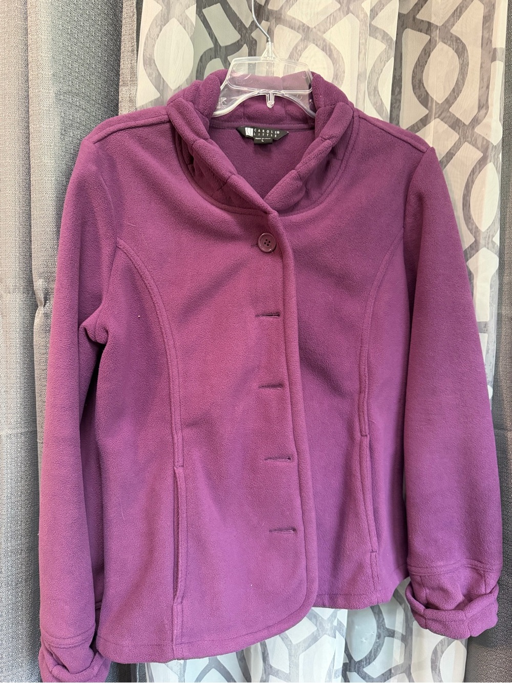 Carole Little Purple Fleece Coat